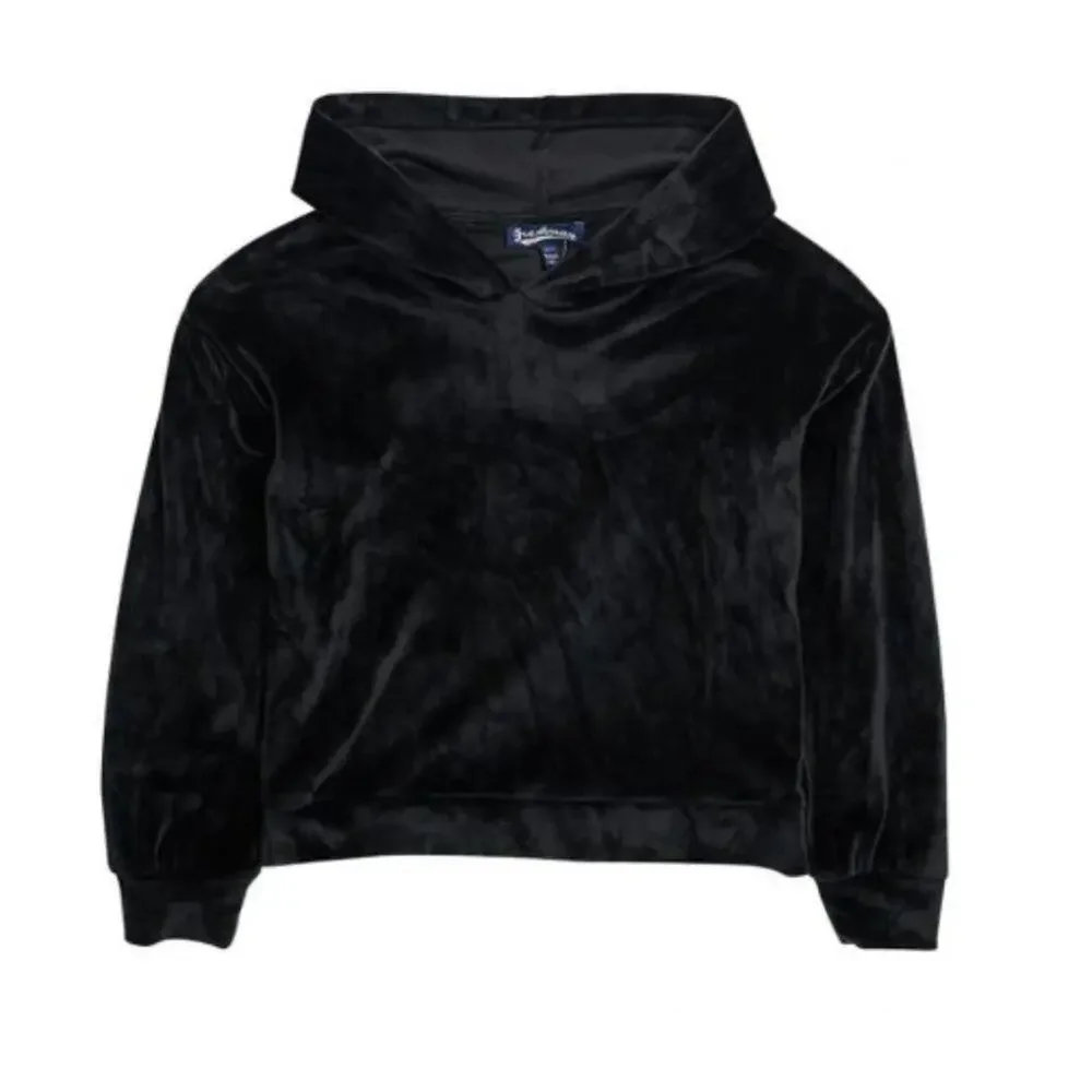 Freshman Kids' Girls Velour Hoodie Sweatshirt Pullover In Black L (12/14) NWT - Picture 1 of 5